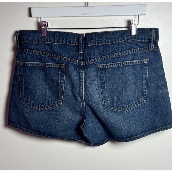 RALPH LAUREN SPORT Womens Medium Wash Distressed Denim Blue Jean Shorts Size 14 - Picture 2 of 7